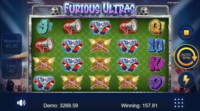 Furious Ultras - スタンドのあるメインゲーム画面